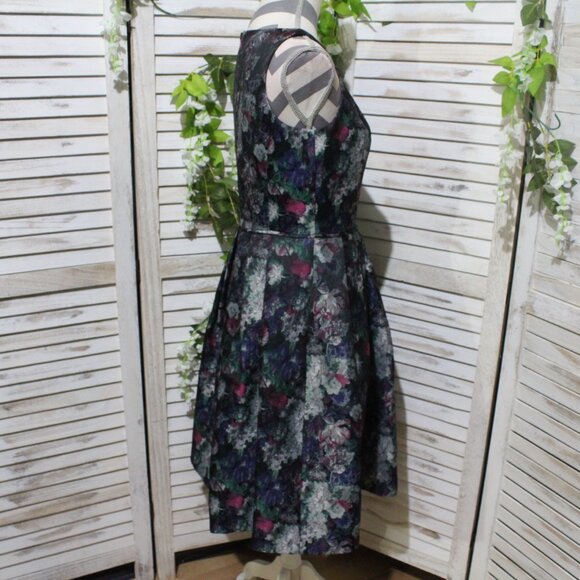 Tahari Jacquard Floral Fit and Flare Dress (1415) - Picture 4 of 16